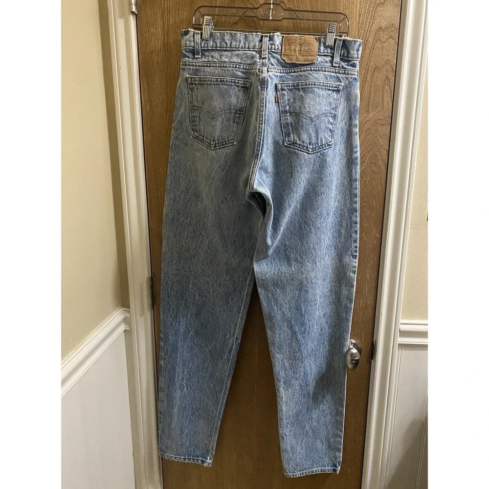 Vintage Levi's 550 Jeans Men's 33x36 Orange Tab Acid Wash Relaxed USA Retro Read